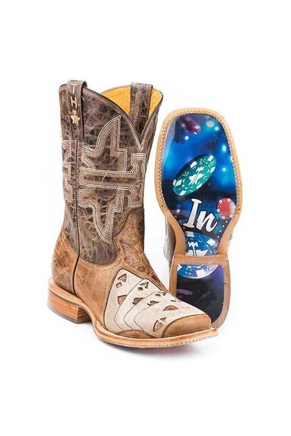 Men's Tin Haul High Roller Boots With All In Sole Handcrafted Brown