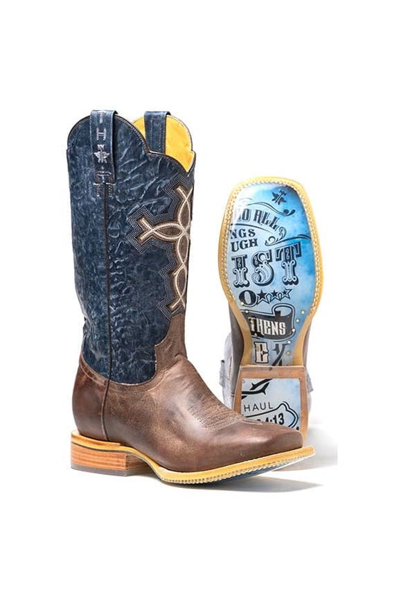 Men's Tin Haul Ichtusacross Boots with Strength Sole Handcrafted Brown