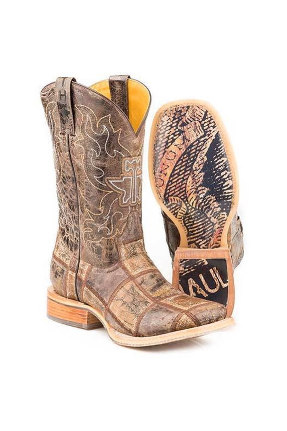 Men's Tin Haul Money Maker Boots With Bald Eagle Sole Handcrafted Brown