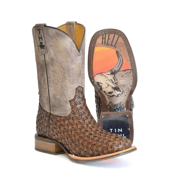 Men's Tin Haul Ripples Boots with Raisin' Hell Sole Handcrafted Tan