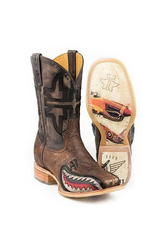 Men's Tin Haul Warhawk Bullhide Boots Handcrafted Brown