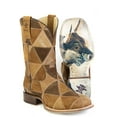 thumbnail image 1 of Men's Tin Haul Wildhide Rider Boots with Wild Bull Sole Handcrafted Brown, 1 of 3