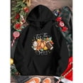 thumbnail image 1 of Men's Tis The Season Graphic Hoodie Sweatshirt Top Autumn long-sleeved Fall Season Black S-2XL, 1 of 7
