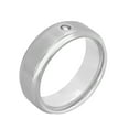 thumbnail image 1 of Men's Titanium 8MM Diamond Accent Wedding Band - Mens Ring, 1 of 4