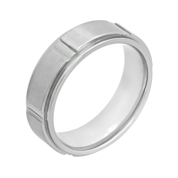 Men's Titanium Block Ring, 8mm