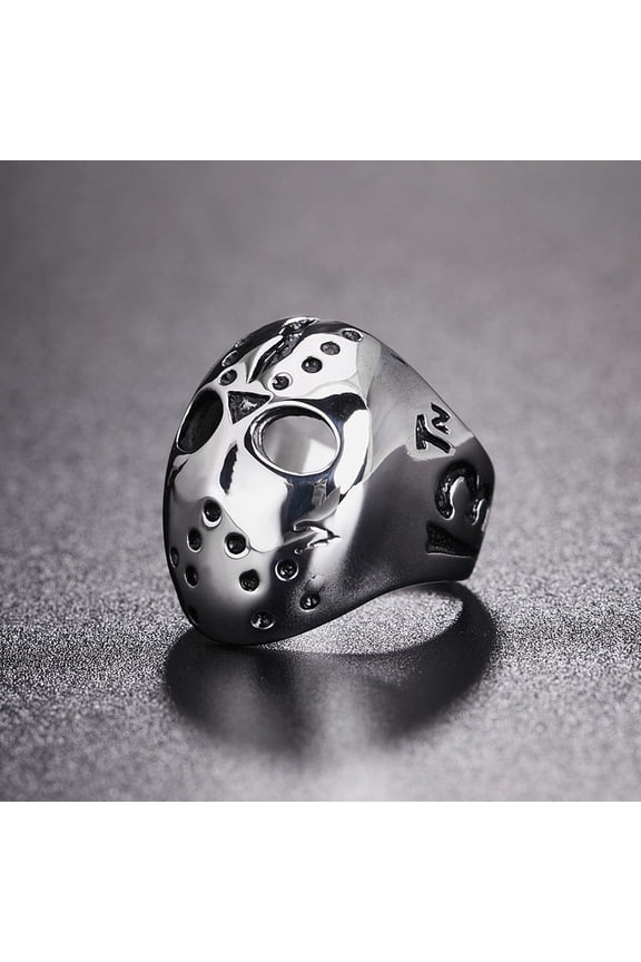 Men's Titanium Steel Ghost Head Skull Ring Gothic Biker Jewelry Accessory Durable High Quality Timeless Styles