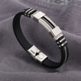 thumbnail image 1 of Men's Titanium Steel Negative Ion Bracelet, Opening Design for Easy Wear, Promotes Energy Circulation, Fashion Accessory for Health and Daily Style, 1 of 2