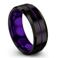 thumbnail image 1 of Mens Titanium Steel Ring Brushed Polished Band Simple Design Jewelry For Men Fashion Accessory Everyday Wear Look, 1 of 5