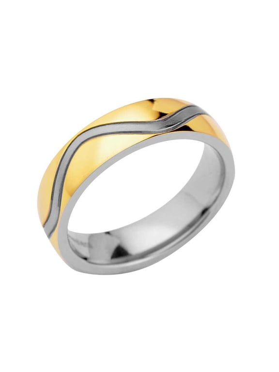 Men's Titanium Two-Tone Wedding Band