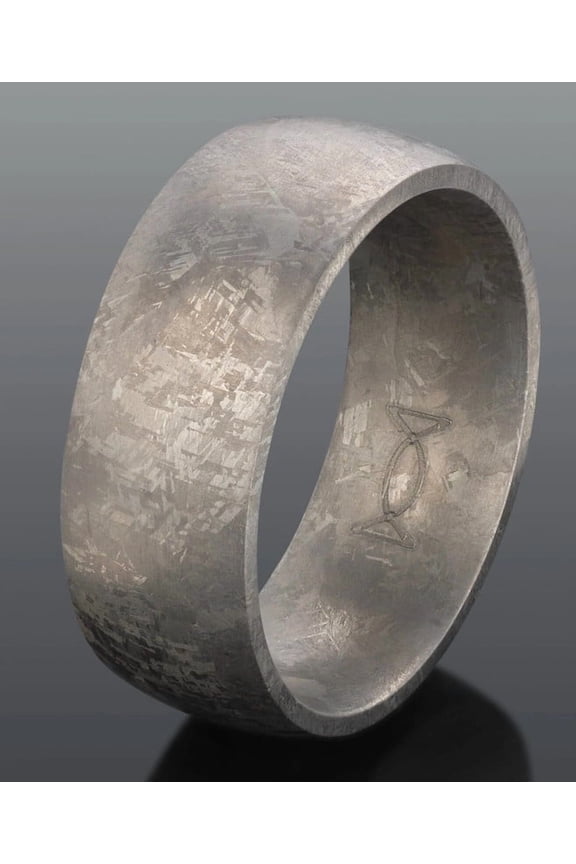 Men's Titanium Wedding Ring with Iced Coating – Lightweight & Modern Comfort Fit Band