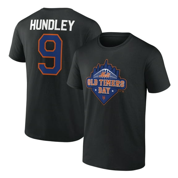 Men's Todd Hundley Black New York Mets Old Timers Day T-Shirt