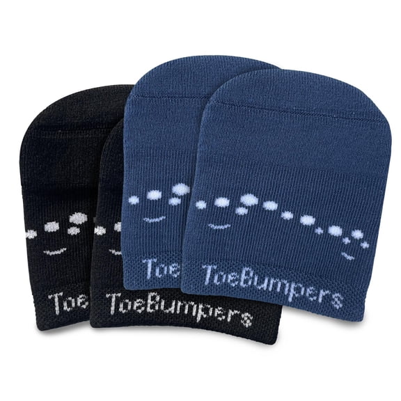 Mens Toe Protection Socks with Extra Cushioning for Runners, Hikers, & Skiers - Worn Over Socks to Prevent Black Toenails, Toe Bang & Blisters- (One Size) Dark Blue