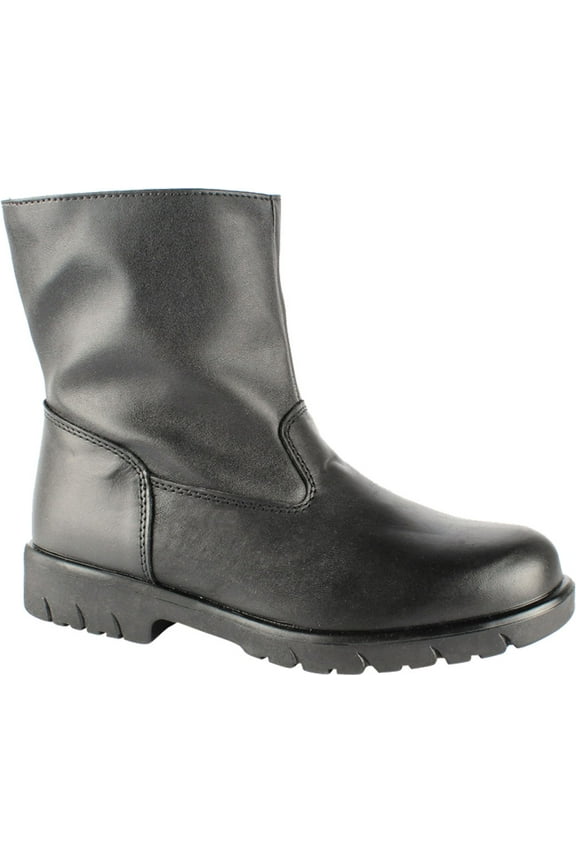 Men's Toe Warmers Track Waterproof Side Zip Boot Black Leather/Polyuretahne 10.5 WW