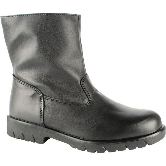 Men's Toe Warmers Track Waterproof Side Zip Boot Black Leather/Polyuretahne 12 M