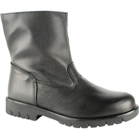 Men's Toe Warmers Track Waterproof Side Zip Boot Black Leather/Polyuretahne 7 WW