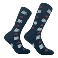thumbnail image 1 of Men's Toilet Paper and Poop Socks Funny Bathroom Humor TP Turd Graphic Novelty Footwear, 1 of 7