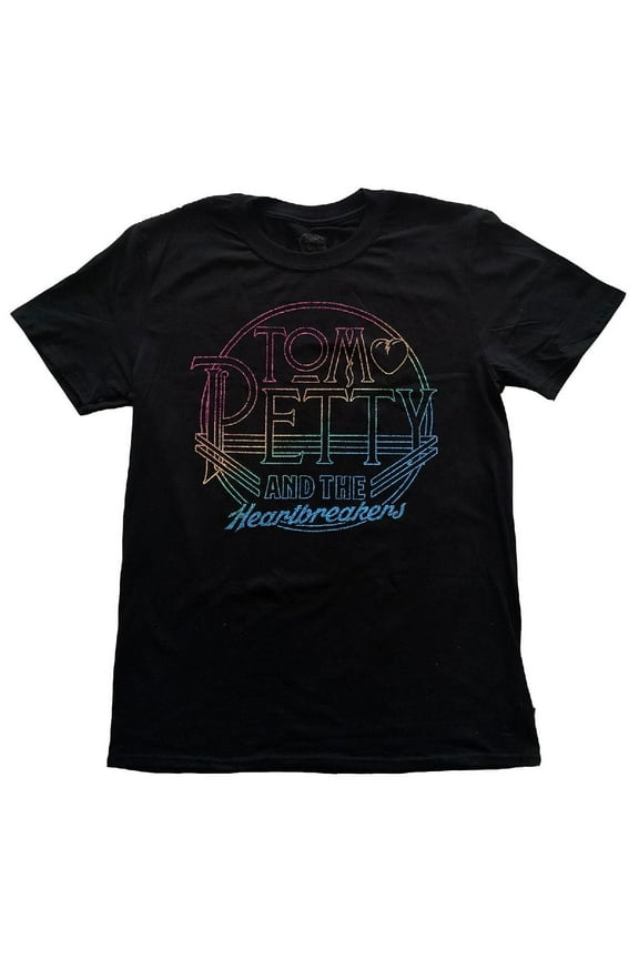 Men's Tom Petty Circle Logo Slim Fit T-shirt XX-Large Black