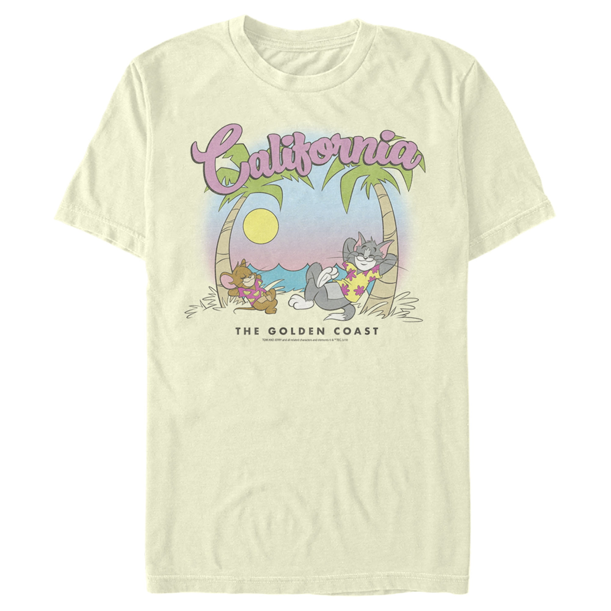 T-shirt Tom Et Jerry Vintage Pour Homme Taille L - Bleu, Coton/polyester, Jamais Porté Avec étiquette