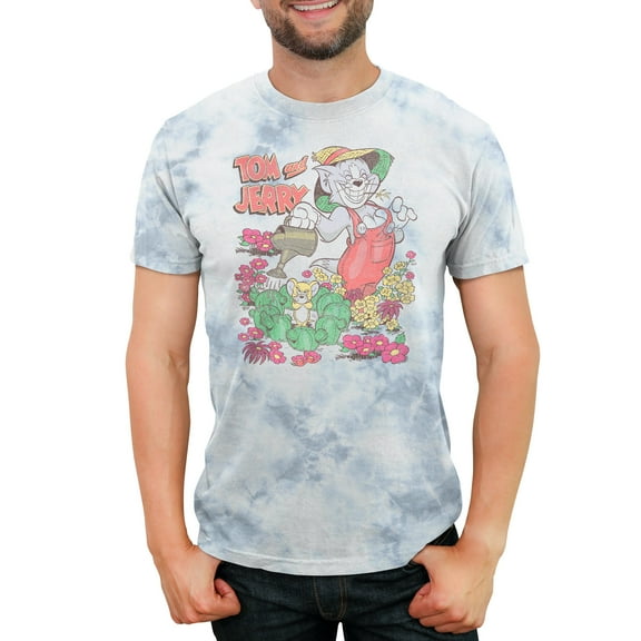 Men's Tom and Jerry Distressed Garden Friends Graphic T-Shirt