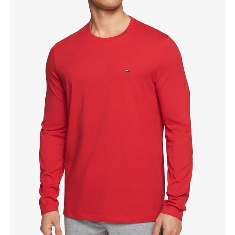 Tommy Hilfiger Mens Core Flag Long Sleeve Tee Mahogany 09T3118 608 