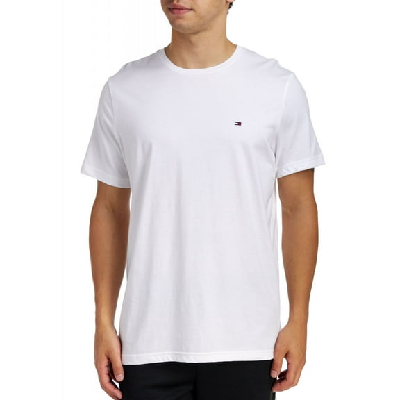 Men's Tommy Hilfiger 09T3139 Core Flag Crew T-Shirt (White S)