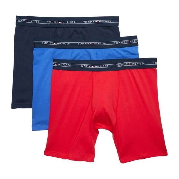 Men's Tommy Hilfiger 09T3434 Cotton Stretch Breathe Boxer Briefs - 3 Pack (Mahogany S)