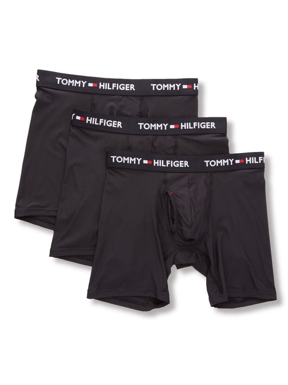 Men's Tommy Hilfiger 09T3490 Everyday Micro Performance Boxer Briefs - 3 Pack (Black XL)