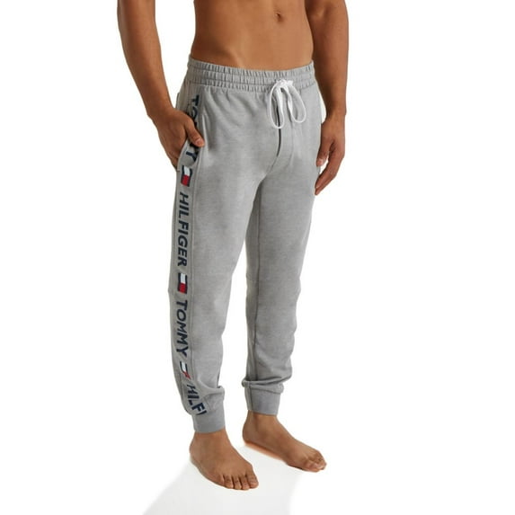 Men's Tommy Hilfiger 09T3753 Modern Essentials Logo Lounge Jogger (Grey Heather 2XL)