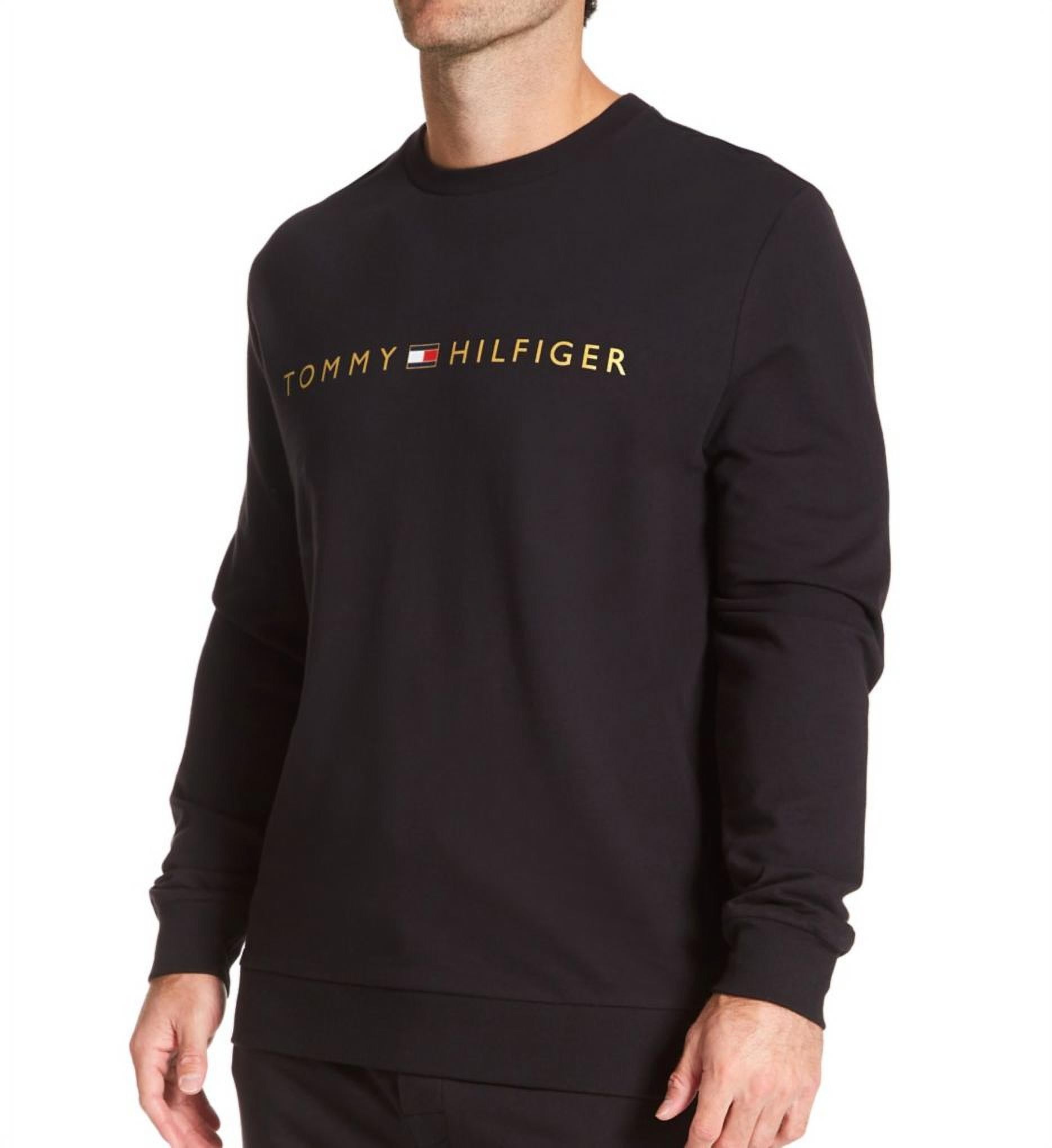 Men\'s Tommy Hilfiger 09T3896 Lounge Long Sleeve Sweatshirt (Black S)