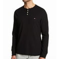 thumbnail image 1 of Men's Tommy Hilfiger 09T4076 Thermal Long Sleeve Henley Shirt (Black S), 1 of 8