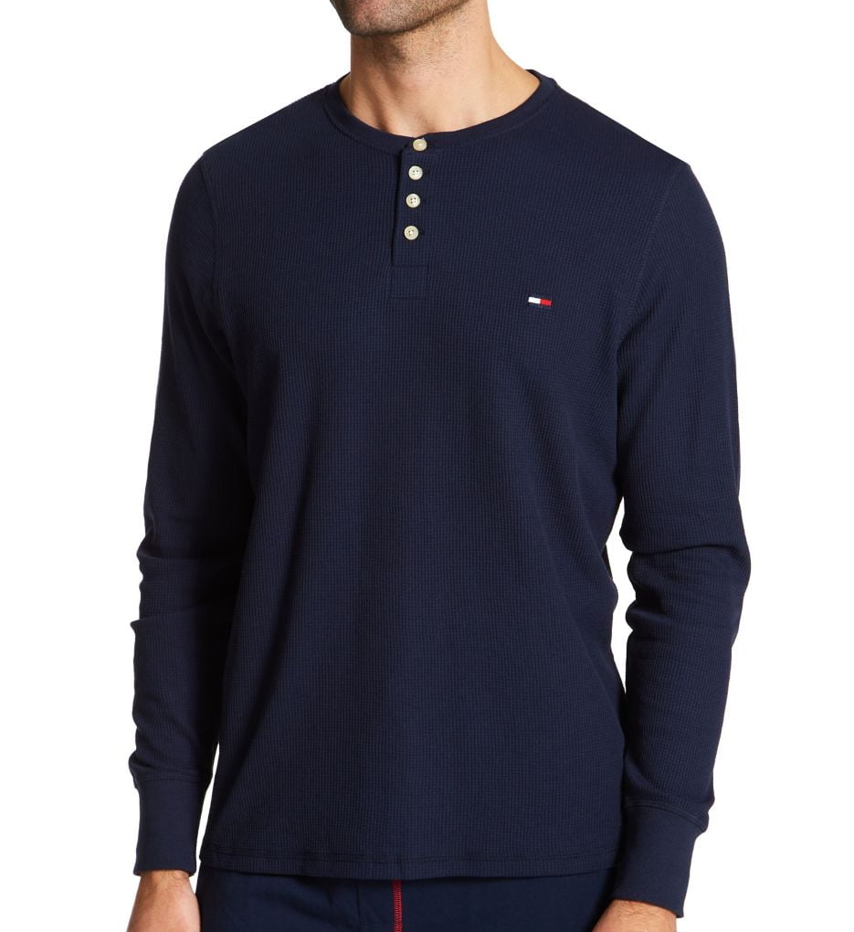 Men's Tommy Hilfiger 09T4076 Thermal Long Sleeve Henley Shirt