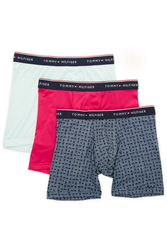 Men's Tommy Hilfiger 09T4240 Everyday Microfiber Boxer Brief - 3 Pack (New Blue L)