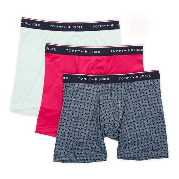 Men's Tommy Hilfiger 09T4240 Everyday Microfiber Boxer Brief - 3 Pack (New Blue XL)