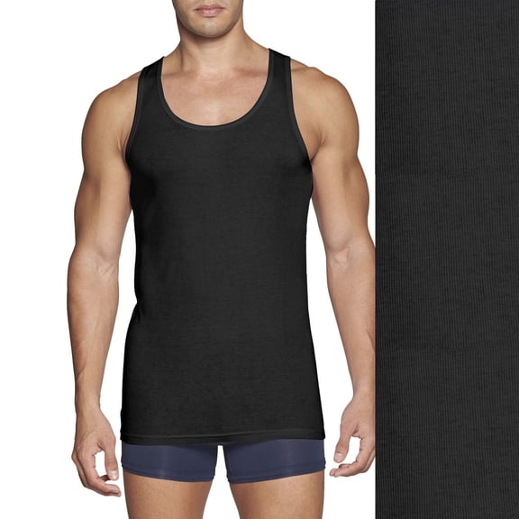 Men's Tommy Hilfiger 3-pack Cotton Classic Tank Top with Moisture Wicking Color: Black Size: XL