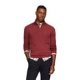 thumbnail image 1 of Men's Tommy Hilfiger Combed-Cotton Quarter-Zip Sweater Color: Red Heather Size: L, 1 of 4