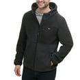 thumbnail image 1 of Men's Tommy Hilfiger Fleece Hooded Jacket Color: Black Medium Gray Size: XXL, 1 of 4
