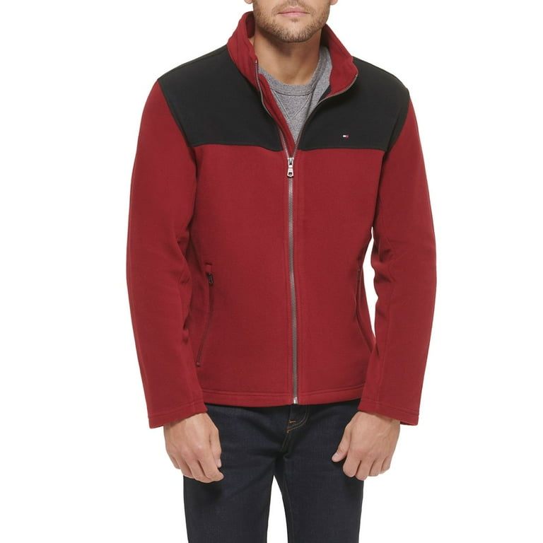 Black and red tommy hilfiger jacket clearance