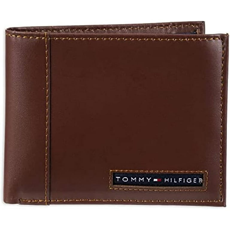 Men s Tommy Hilfiger Grain Leather Black Passcase Ranger Bifold