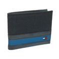 thumbnail image 1 of Men's Tommy Hilfiger Leather Ranger Passcase Black Blue Two Tone Bifold Wallet, 1 of 5