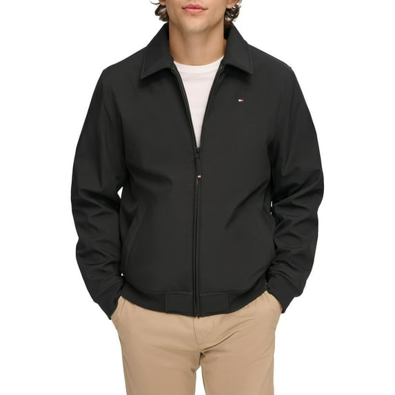 Men's Tommy Hilfiger Softshell Jacket Color: Black Size: XL