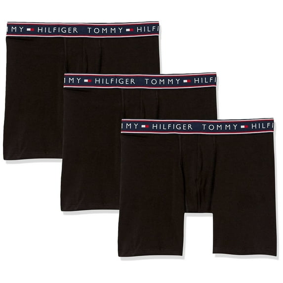 Men's Tommy Hilfiger Stretch 3-Pack Boxer Briefs Color: Black Size: L