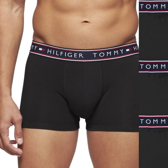 Men's Tommy Hilfiger Stretch 3-Pack Trunk Briefs Color: Black Size: L