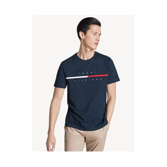 Men's Tommy Hilfiger Tino Logo Tee Color: Navy Size: M