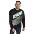 thumbnail image 1 of Men's Tommy Jeans Black Milwaukee Bucks Lucas Long Sleeve T-Shirt, 1 of 3