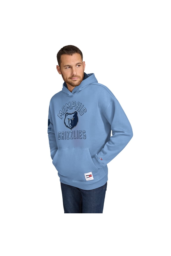 Men's Tommy Jeans Light Blue Memphis Grizzlies Sebastian Pullover Hoodie