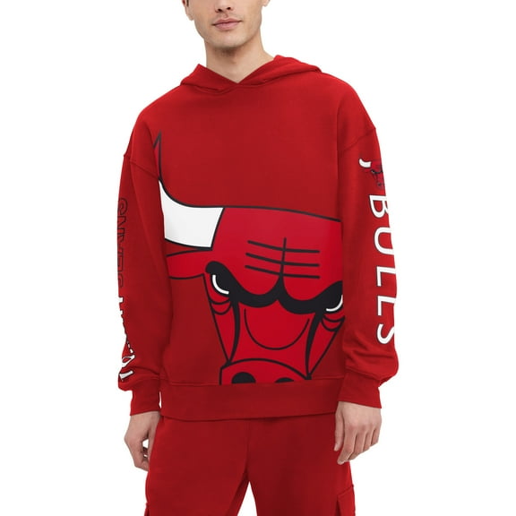 Men's Tommy Jeans Red Chicago Bulls Kenny-Pullover Hoodie