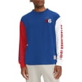 thumbnail image 1 of Men's Tommy Jeans Royal Philadelphia 76ers Richie Color Block Long Sleeve T-Shirt, 1 of 3
