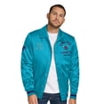 thumbnail image 1 of Men's Tommy Jeans Teal Charlotte Hornets Jacob Chain Stitch Applique Full-Snap Varsity Jacket, 1 of 3