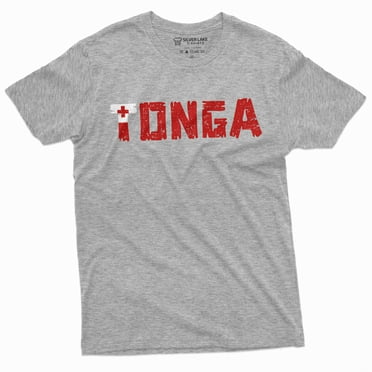 Men's Tonga T-shirt Kingdom of Tonga Country Nation Tee Shirt (Large Grey)
