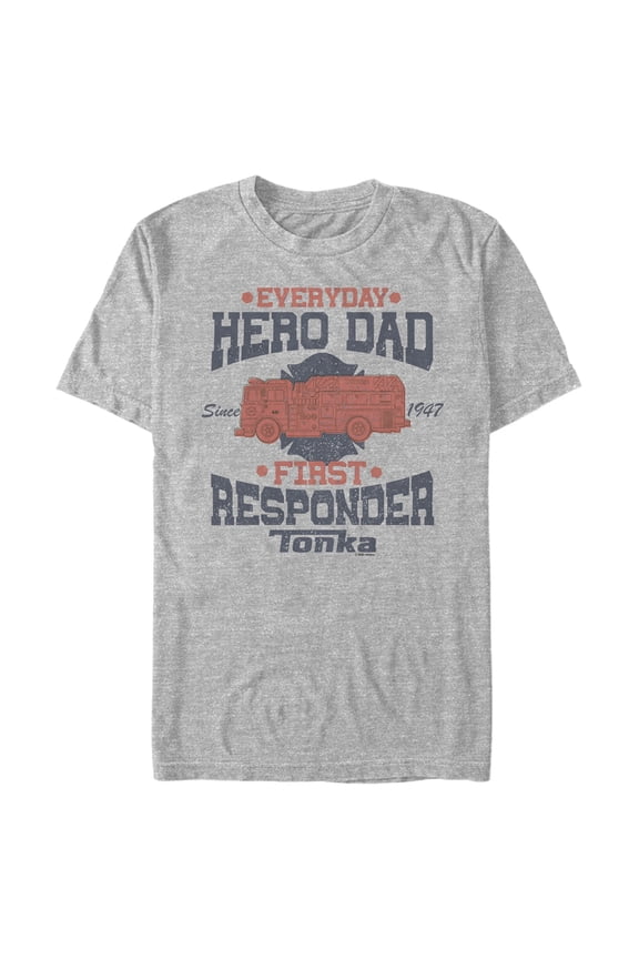 Men's Tonka First Responder Hero Dad  Graphic Tee Athletic Heather 3X Large